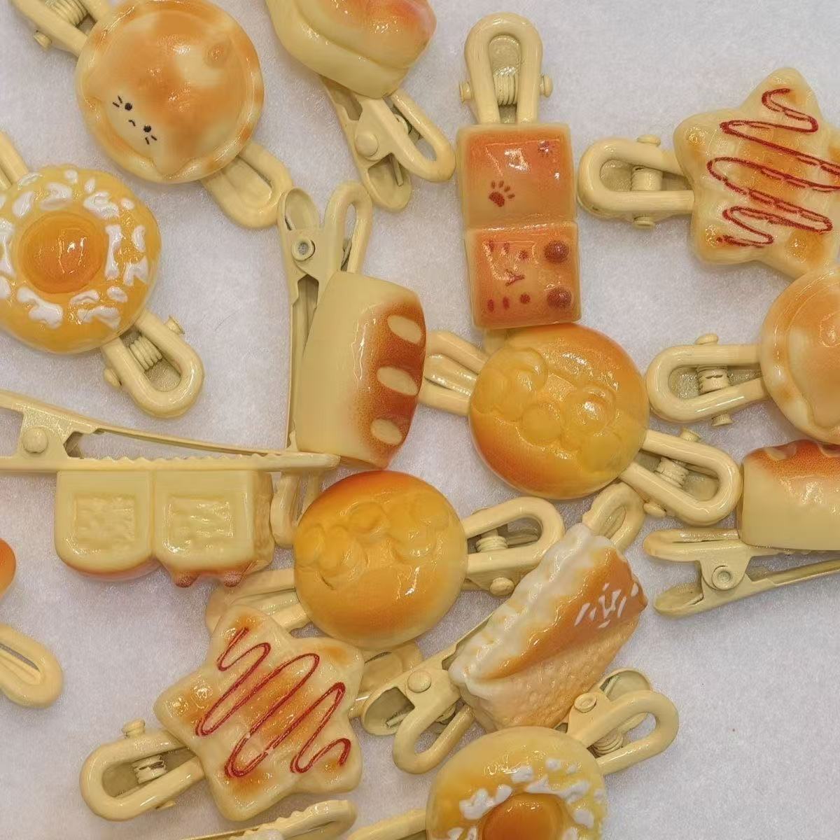 Simulation Bread Cute Hair Clips for Women — Funny Bang Clips