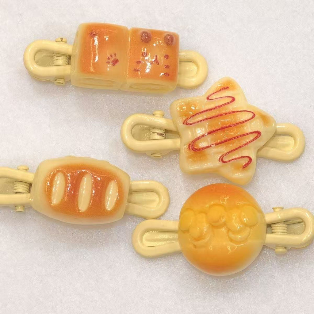 Simulation Bread Cute Hair Clips for Women — Funny Bang Clips
