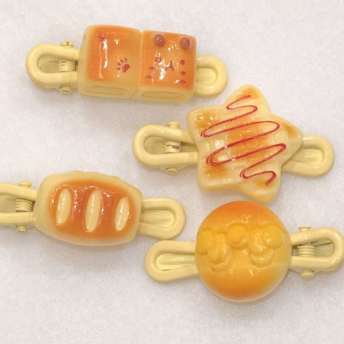 Simulation Bread Cute Hair Clips for Women — Funny Bang Clips