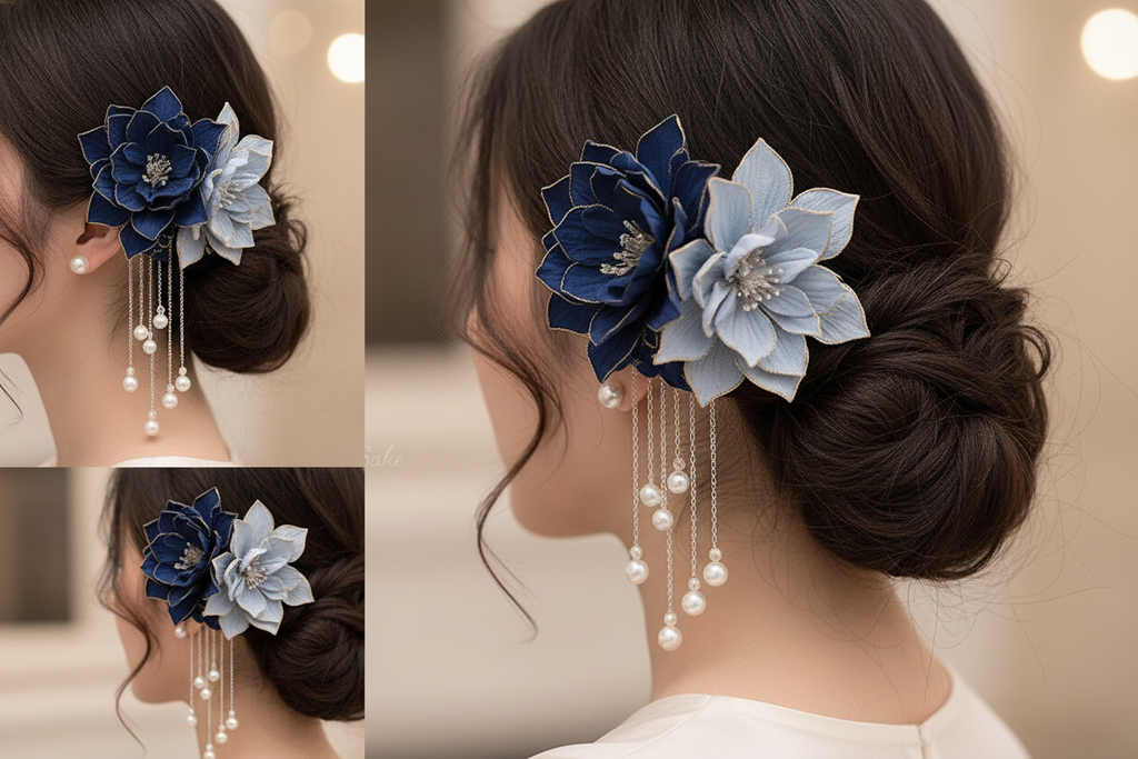 Romantic Floral Hair Clip - lifestyle editorial shot